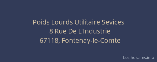 Poids Lourds Utilitaire Sevices