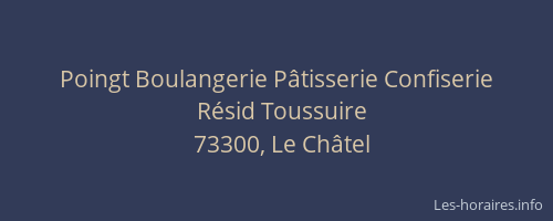 Poingt Boulangerie P&acirc;tisserie Confiserie