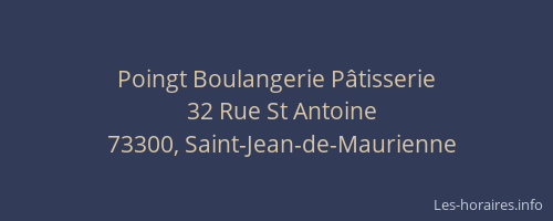 Poingt Boulangerie P&acirc;tisserie