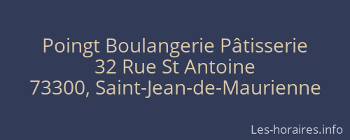 Poingt Boulangerie Pâtisserie