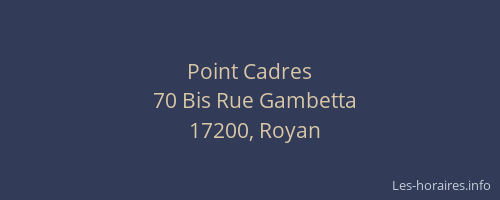Point Cadres