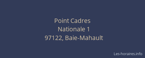 Point Cadres