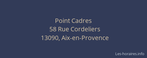 Point Cadres