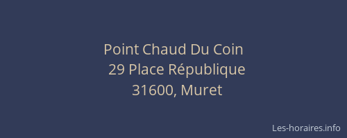 Point Chaud Du Coin