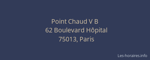 Point Chaud V B