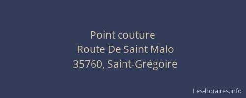 Point couture