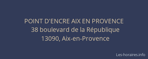 POINT D'ENCRE AIX EN PROVENCE