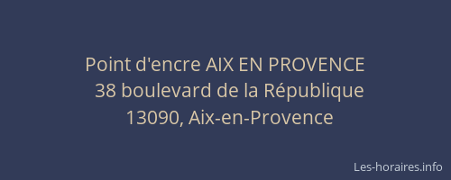 Point d'encre AIX EN PROVENCE