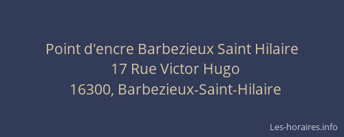 Point d'encre Barbezieux Saint Hilaire