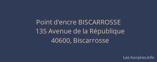 Point d'encre BISCARROSSE