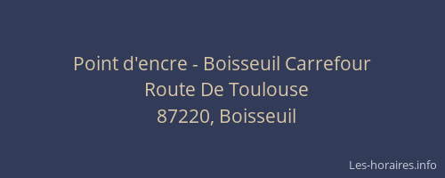Point d'encre - Boisseuil Carrefour
