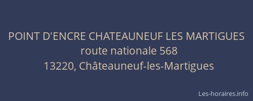 POINT D'ENCRE CHATEAUNEUF LES MARTIGUES