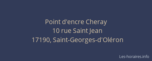 Point d'encre Cheray