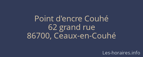 Point d'encre Couhé