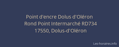 Point d'encre Dolus d'Ol&eacute;ron