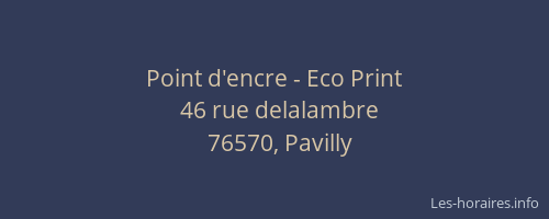 Point d'encre - Eco Print