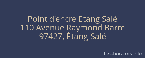 Point d'encre Etang Salé