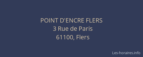 POINT D'ENCRE FLERS