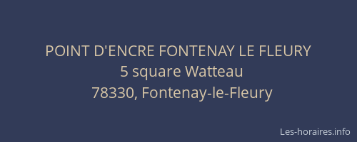 POINT D'ENCRE FONTENAY LE FLEURY
