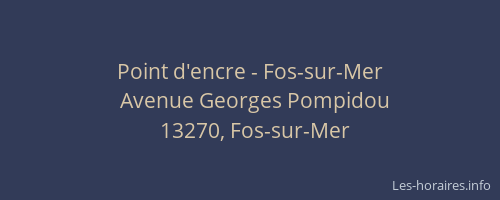 Point d'encre - Fos-sur-Mer