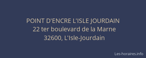POINT D'ENCRE L'ISLE JOURDAIN