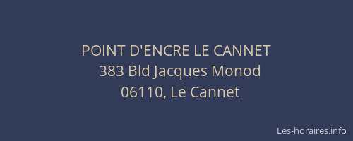 POINT D'ENCRE LE CANNET