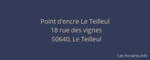 Point d'encre Le Teilleul
