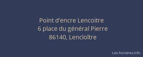 Point d'encre Lencoitre