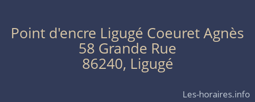 Point d'encre Ligugé Coeuret Agnès