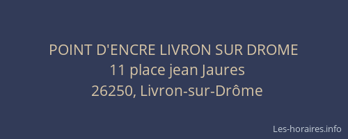 POINT D'ENCRE LIVRON SUR DROME
