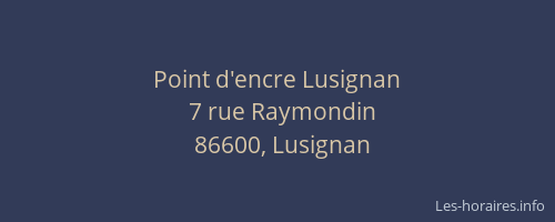 Point d'encre Lusignan