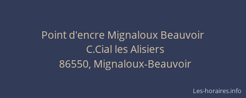 Point d'encre Mignaloux Beauvoir