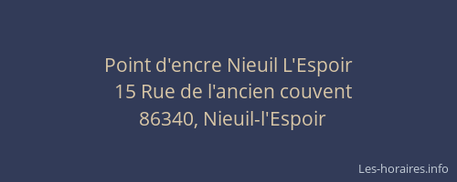 Point d'encre Nieuil L'Espoir
