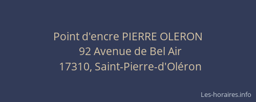 Point d'encre PIERRE OLERON