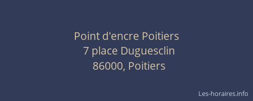 Point d'encre Poitiers