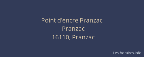 Point d'encre Pranzac