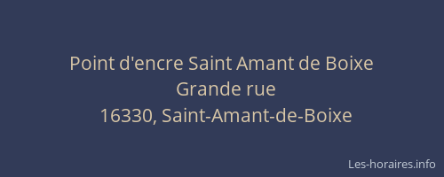 Point d'encre Saint Amant de Boixe