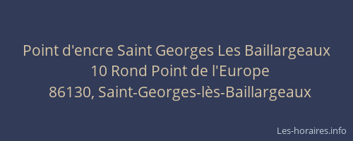 Point d'encre Saint Georges Les Baillargeaux