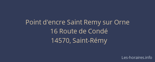 Point d'encre Saint Remy sur Orne
