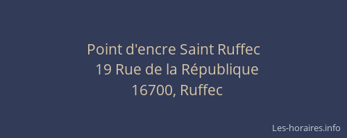 Point d'encre Saint Ruffec