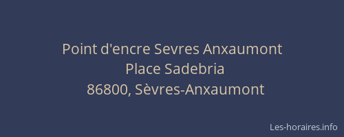 Point d'encre Sevres Anxaumont