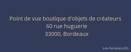 Point de vue boutique d'objets de créateurs