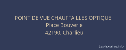 POINT DE VUE CHAUFFAILLES OPTIQUE