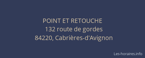POINT ET RETOUCHE
