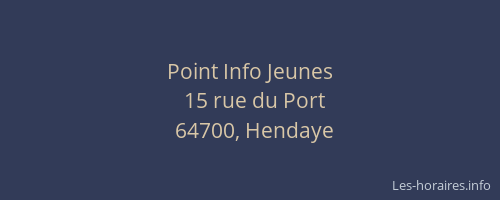 Point Info Jeunes
