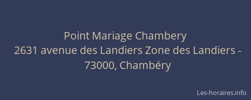 Point Mariage Chambery