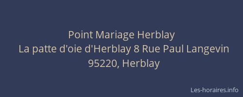 Point Mariage Herblay
