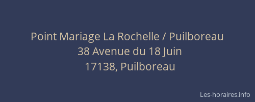 Point Mariage La Rochelle / Puilboreau