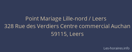 Point Mariage Lille-nord / Leers