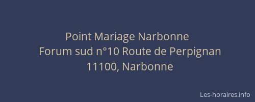 Point Mariage Narbonne